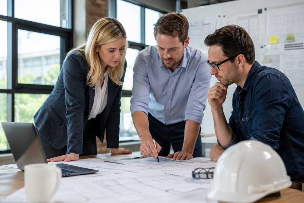 Collaborating on architectural plans